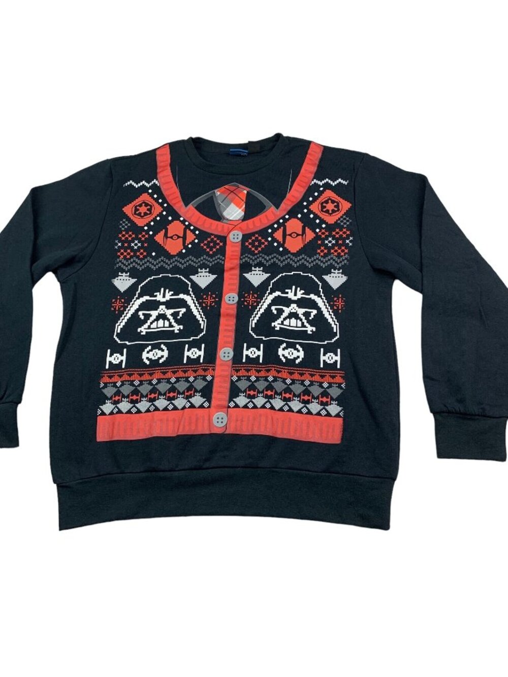 Star Wars Men's Darth Vader Ugly Christmas Sweater/Sweatshirt Black • Medium